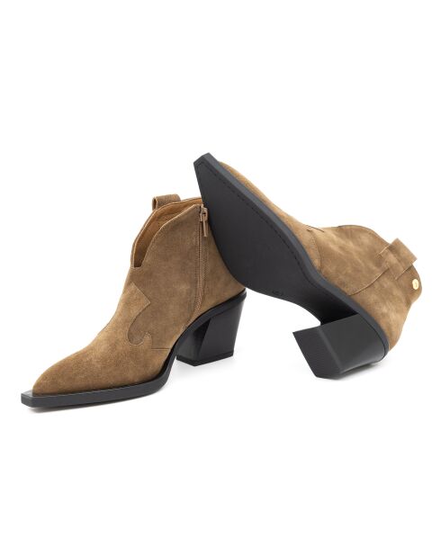 Stivali Selila in pelle scamosciata beige