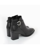 Bottines Carola en daim noires - Talon : 5 cm