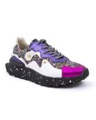 Zapatillas Glitz de piel rosa/morada