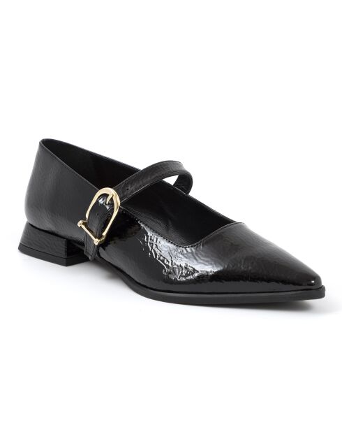 Schwarze Lederballerinas Chimy