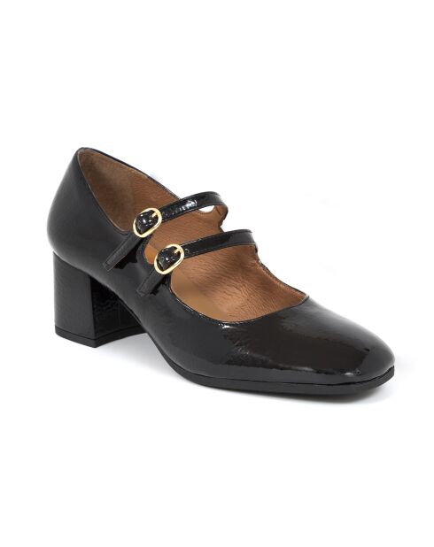 Escarpins Chela en cuir noirs - Talon : 5 cm