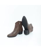 Bruine leren laarzen van Molima - Hak: 5 cm