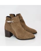 Bottines Maktor en cuir marron