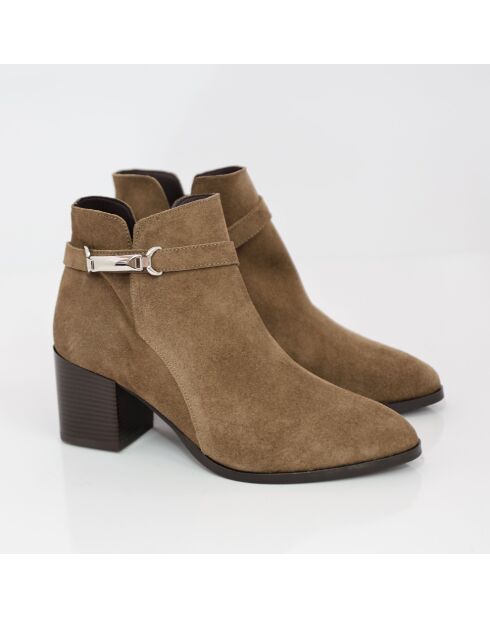 Bottines Maktor en cuir marron