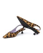 Escarpins en daim Diseo léopard camel