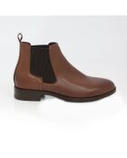 Mifer lichtbruine leren laarzen - Hak: 5 cm