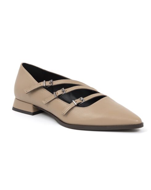 Ballerines Dinka en cuir beiges