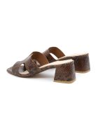 Bruine leren muiltjes - Hak: 6 cm