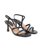Sandalias Niley de piel negra - Tacón: 6 cm