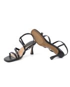 Sandalias Niley de piel negra - Tacón: 6 cm