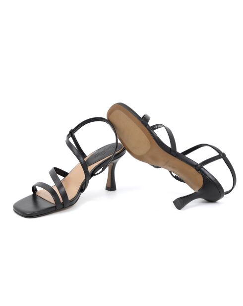 Sandalias Niley de piel negra - Tacón: 6 cm