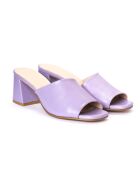 Mules Calais in pelle viola