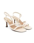 Beige leren sandalen van Niley - Hak: 6 cm