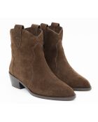 Bottines Sieril en daim marron