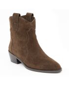 Bottines Sieril en daim marron