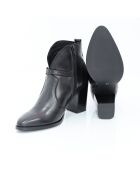 Bottines en Cuir Adira noires - Talon : 8,5 cm