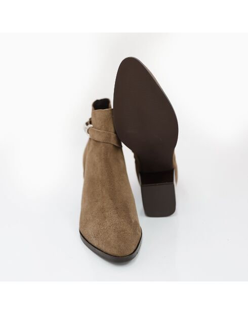 Bottines Maktor en cuir marron