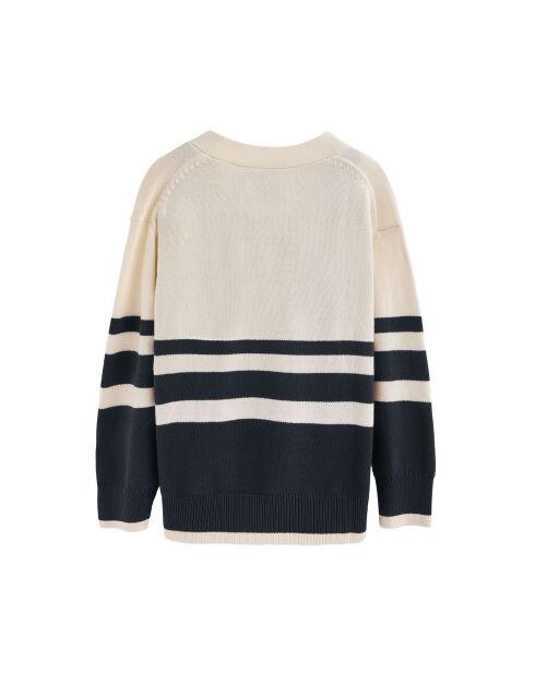 Gilet Jean-Victor ecru-navy