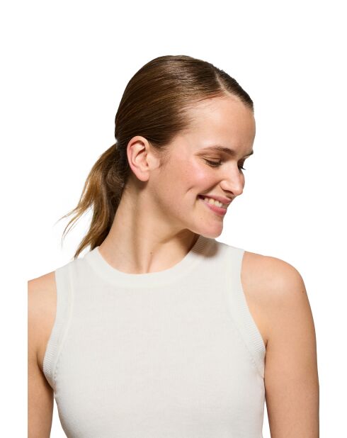 Pierre ecrufarbener ärmelloser Pullover