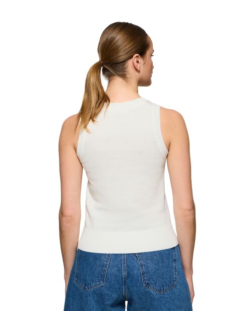 Pierre ecrufarbener ärmelloser Pullover