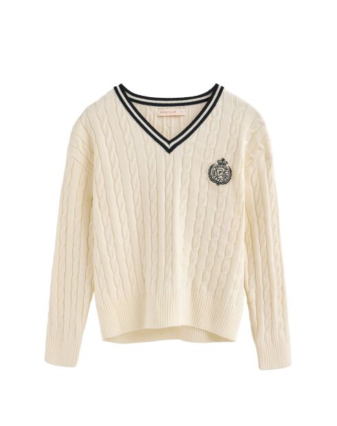 Ecru trui Jean-Charles