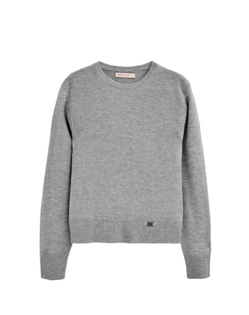 Grijze gemêleerde trui van Jean-Marie