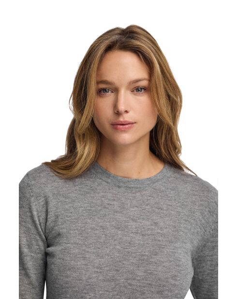 Grijze gemêleerde trui van Jean-Marie