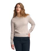 Beiger melierter Pullover von Jean-Luc