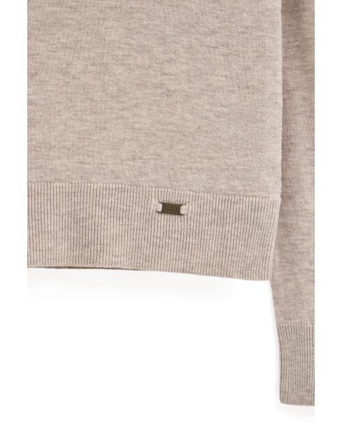 Beige gemêleerde trui van Jean-Luc