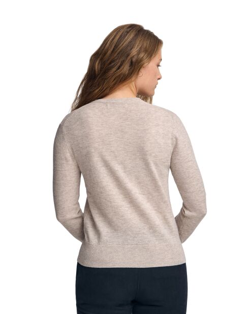 Beige gemêleerde trui van Jean-Luc