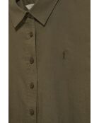 Rigby Go donkergroen overhemd van linnenmix