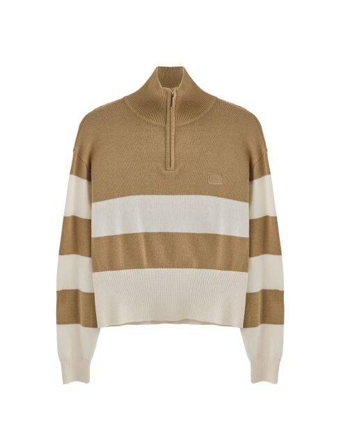 Jean-Daniel trui lichtbruin - ecru