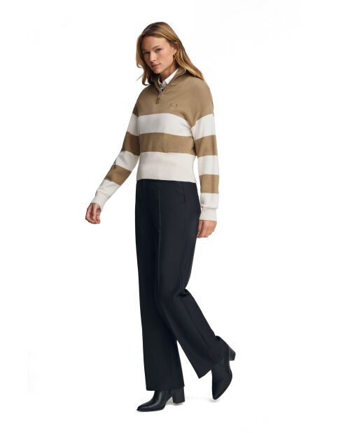 Jean-Daniel trui lichtbruin - ecru