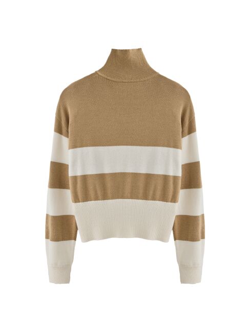 Jean-Daniel trui lichtbruin - ecru