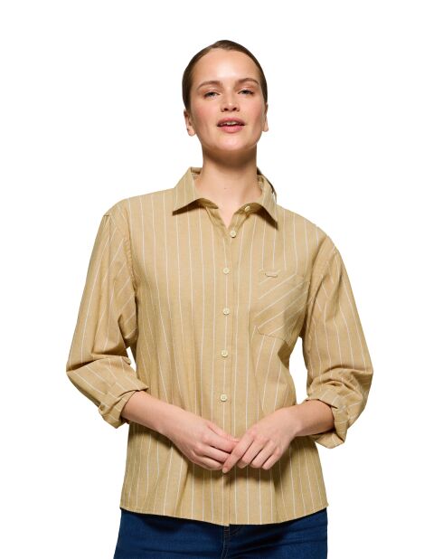 Chemise L-S Anaïs moutarde