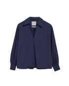 Marineblauw hemd L-S Adrien