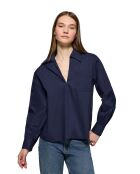 Marineblauw hemd L-S Adrien