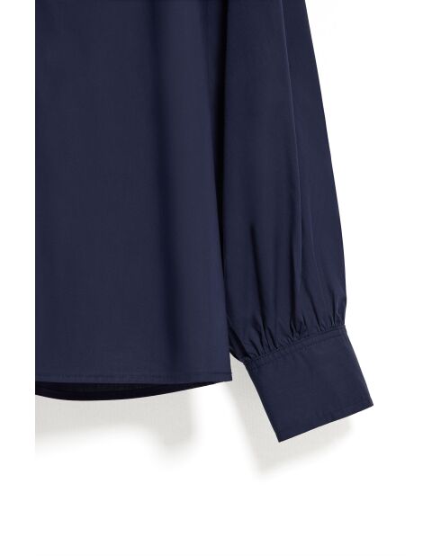 Marineblauw hemd L-S Adrien