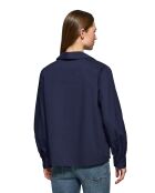 Marineblauw hemd L-S Adrien