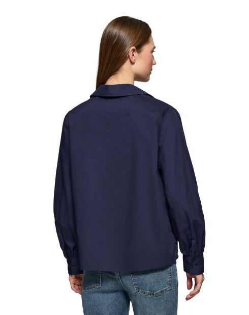 Marineblauw hemd L-S Adrien