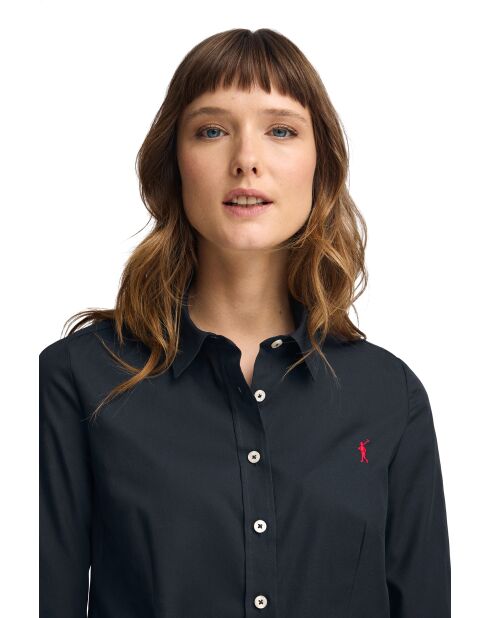 Marineblauw hemd L-S Wandrille