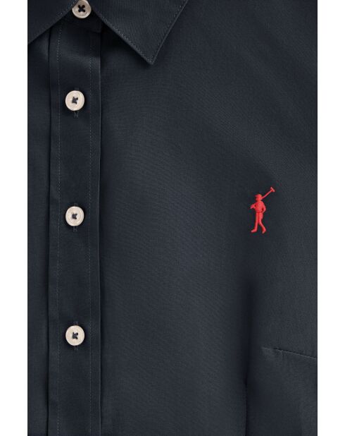 Marineblauw hemd L-S Wandrille