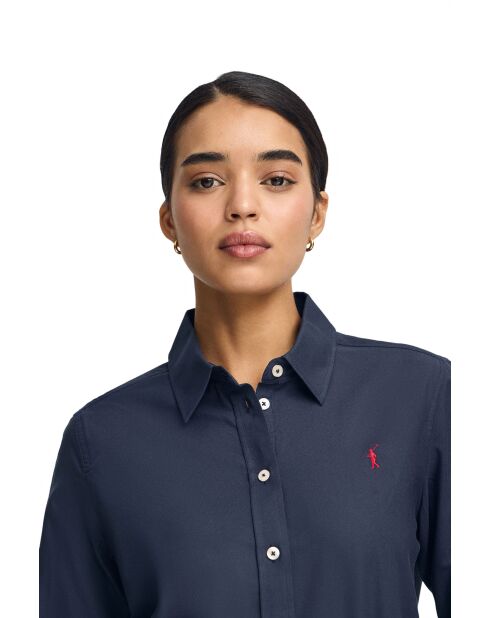 Marineblauw hemd L-S Oscar