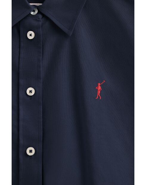 Marineblauw hemd L-S Oscar