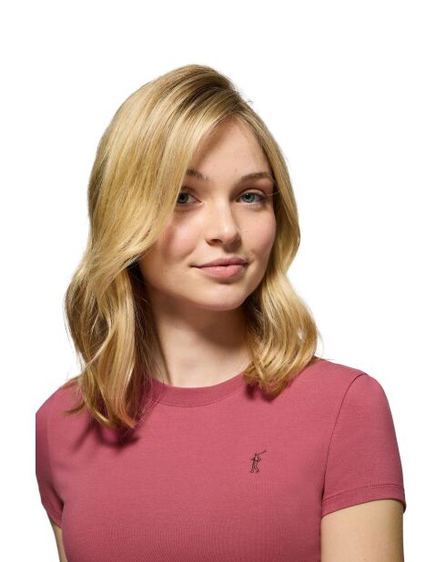 S-S Noah T-shirt met roséwijn