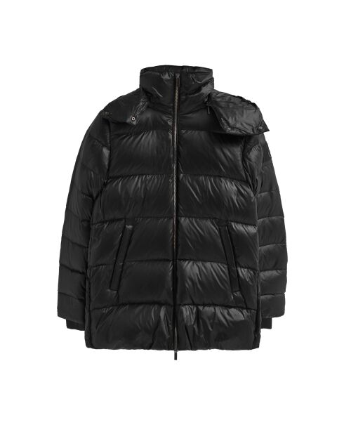 Piumino nero ambrato