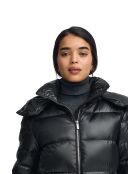 Piumino nero ambrato