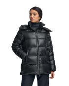 Piumino nero ambrato