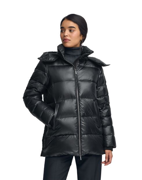 Piumino nero ambrato