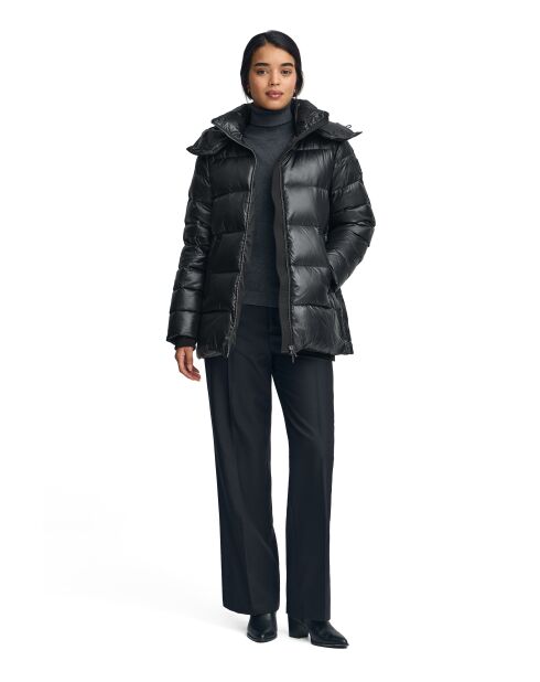 Piumino nero ambrato